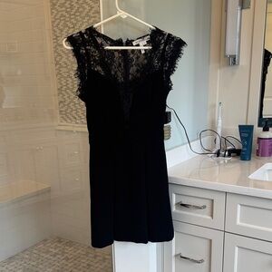 Elegant Black Lace Dress BCBG